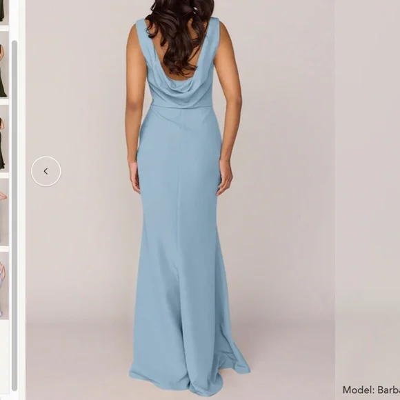 Dakota Crepe Dress in French Blue Size 18
